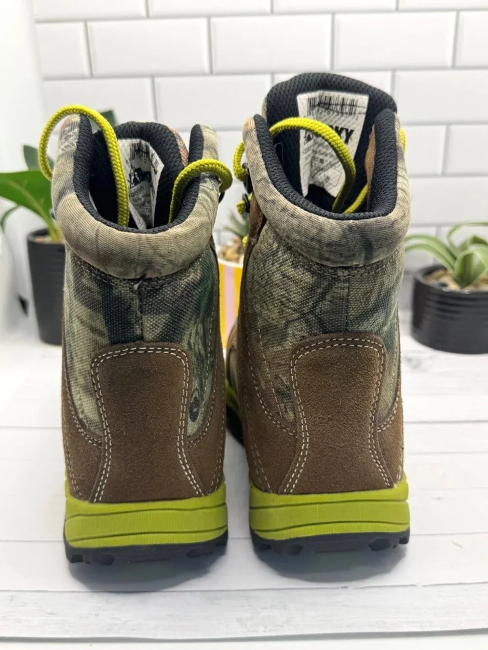 Rocky Youth Waterproof Hunting Boots Brown & Camo Suede/Canvas